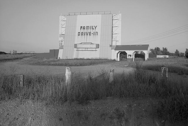 Family Drive-In Theatre - Old Picture (newer photo)